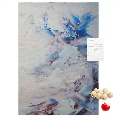 Painted abstraction cork pin board
