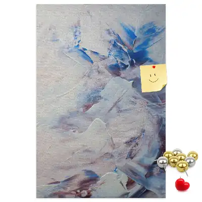 Painted abstraction cork pin board