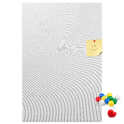 Wall cork memo board Lines in gray
