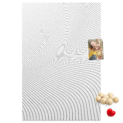 Wall cork memo board Lines in gray