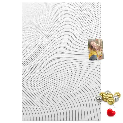 Wall cork memo board Lines in gray