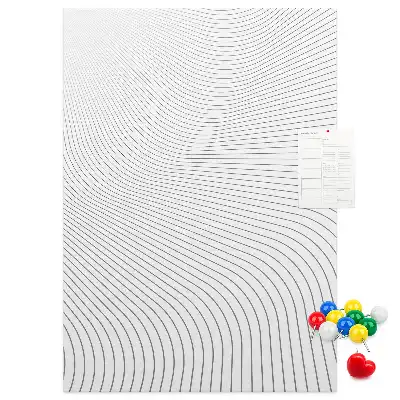 Gray Lines Cork Memo Board