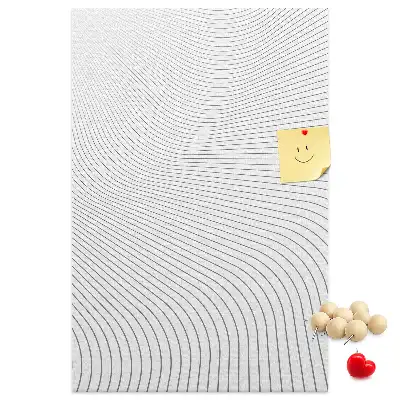 Gray Lines Cork Memo Board