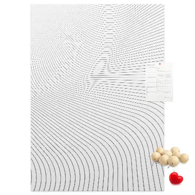 Gray Lines Cork Memo Board