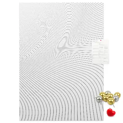 Wall cork memo board Lines in gray