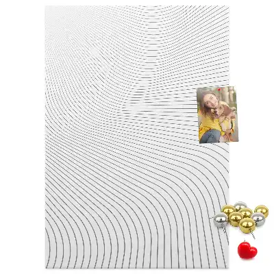 Wall cork memo board Lines in gray