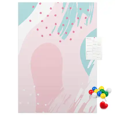 Abstract Composition Cork Note Board