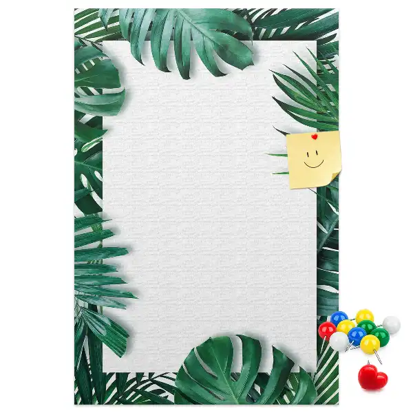 Monstera leaf shaped cork memo board
