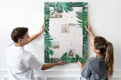 Monstera leaf shaped cork memo board