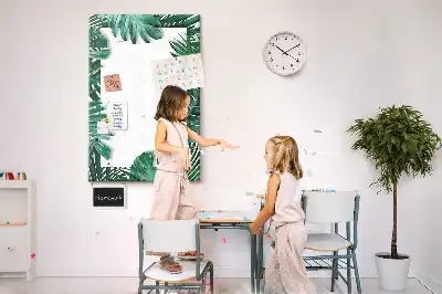 Monstera leaf shaped cork memo board