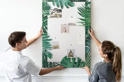 Monstera leaf shaped cork memo board