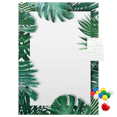 Monstera leaf shaped cork memo board