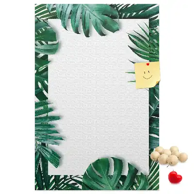 Monstera leaf shaped cork memo board