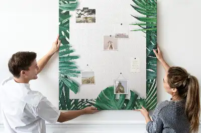 Monstera leaf shaped cork memo board