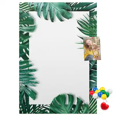 Monstera leaf shaped cork memo board