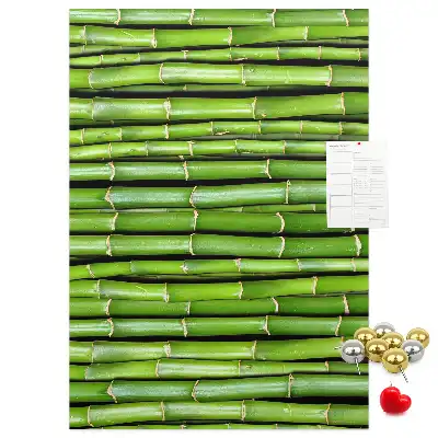 Bamboo and cork wall pin board