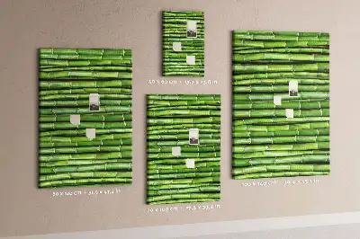 Bamboo and cork wall pin board