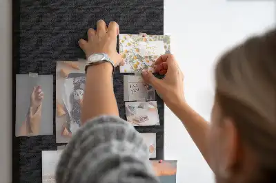 Wall cork memo board Smooth canvas