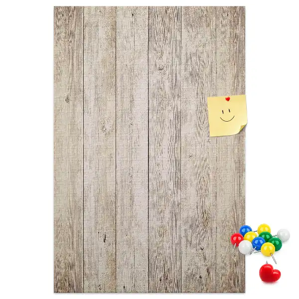 Wooden Parquet Style Cork Pin Board