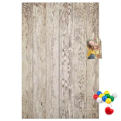 Wooden Parquet Style Cork Pin Board