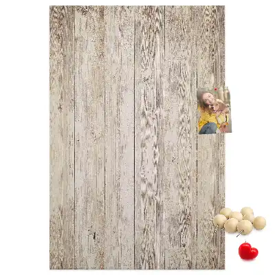 Wooden Parquet Style Cork Pin Board