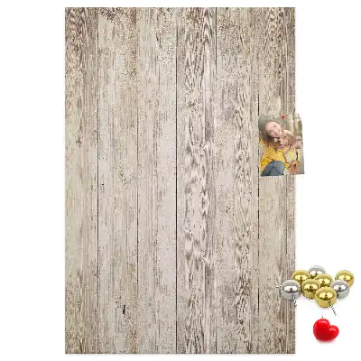 Wooden Parquet Style Cork Pin Board
