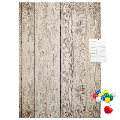 Wooden Parquet Style Cork Pin Board