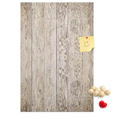 Wooden Parquet Style Cork Pin Board