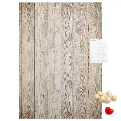 Wooden Parquet Style Cork Pin Board