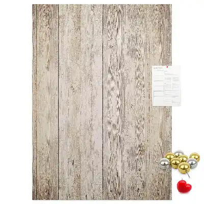 Wooden Parquet Style Cork Pin Board