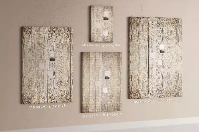 Wooden Parquet Style Cork Pin Board