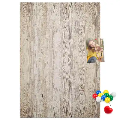 Wooden Parquet Style Cork Pin Board