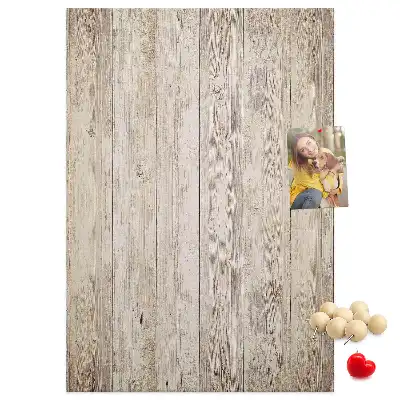 Wooden Parquet Style Cork Pin Board