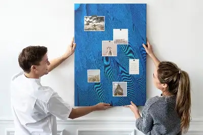 Parrot feathers cork pin board