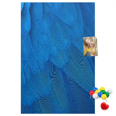 Cork pin board Parrot feathers