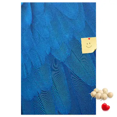 Cork pin board Parrot feathers