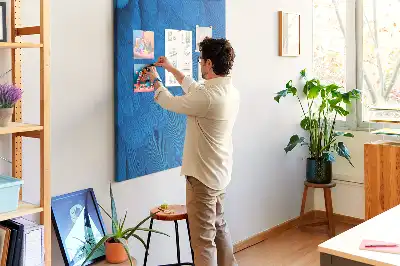 Cork pin board Parrot feathers