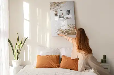 Gold Leaves Wall Cork Memo Board