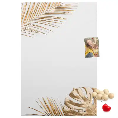 Gold Leaves Wall Cork Memo Board