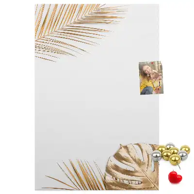 Gold Leaves Wall Cork Memo Board