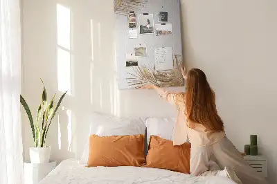 Gold Leaves Wall Cork Memo Board