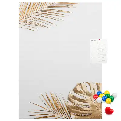 Gold Leaves Wall Cork Memo Board