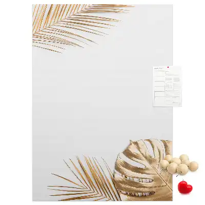 Gold Leaves Wall Cork Memo Board