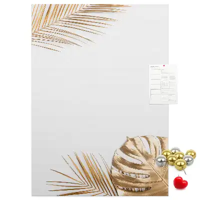 Gold Leaves Wall Cork Memo Board