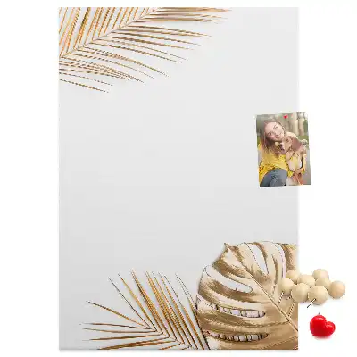 Gold Leaves Wall Cork Memo Board
