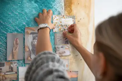 Cork pin board Seaside beach
