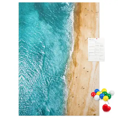 Cork pin board Seaside beach