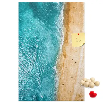 Seaside beach cork pin board