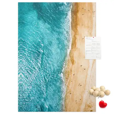 Cork pin board Seaside beach