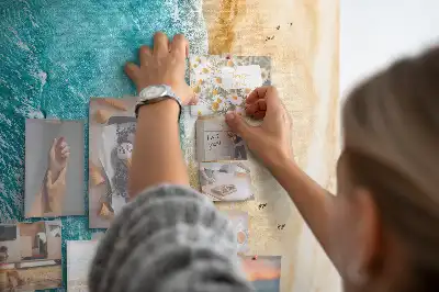 Seaside beach cork pin board